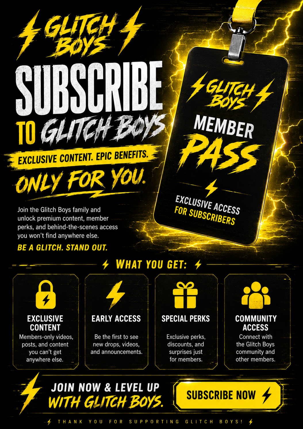 3 MONTH GLITCH PASS